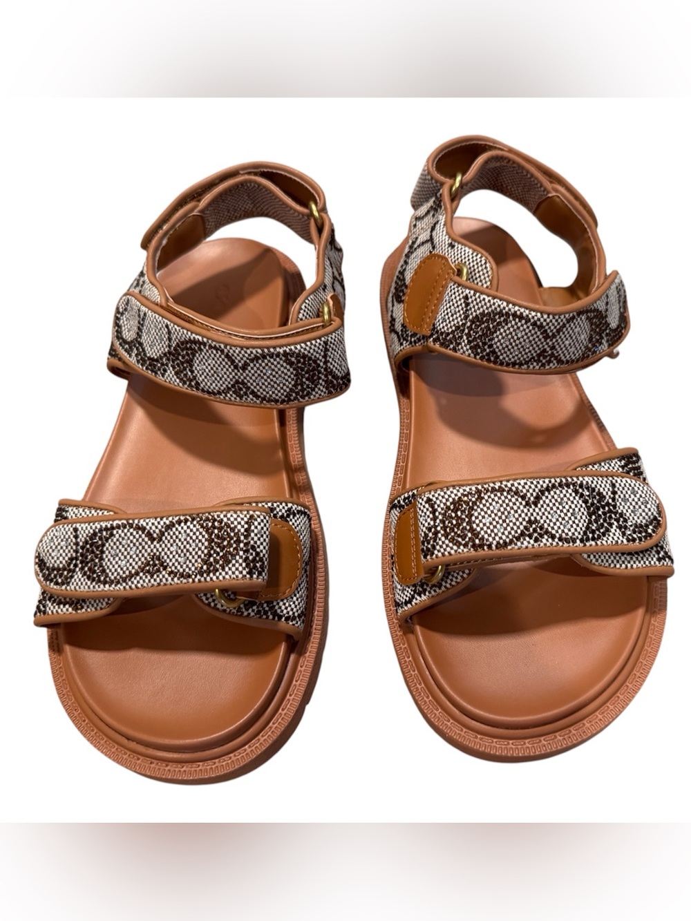 C Strappy Sandals in Brown